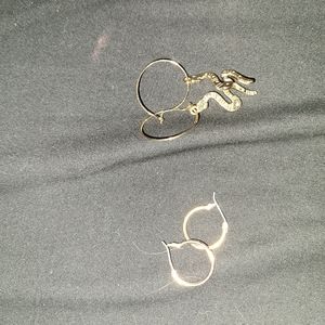 2pcs gold earrings set